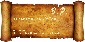 Bibarits Palóma névjegykártya